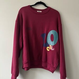 Madhappy Burgundy Graphic Crew Neck Sweater
